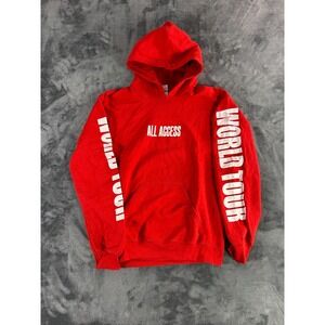Justin Beiber Purpose Tour Hoodie All Access World Tour‎ Red Size Small